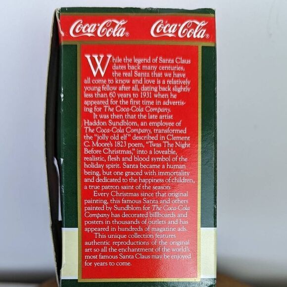 Coca-Cola Trim A Tree Collection Santa On Stool Circa 1947 Christmas Ornament - Picture 5 of 8